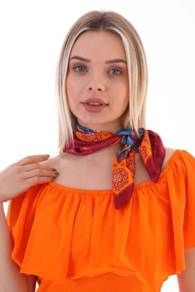 TOPTANFULARCI Çiçek Desenli Fular