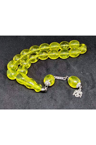 YALÇIN TESBİH 15X14 mm Efe Size 17 Acrylic Prayer Beads Yellow Color