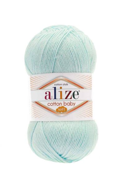 Alize Cotton Baby Soft El Örgü Ipi 514 Buz Mavisi