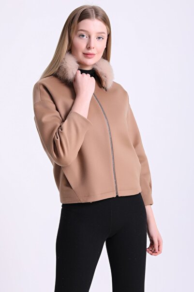 Leather Club Kahve Fox Aksesuarlı Kaşmir Ceket