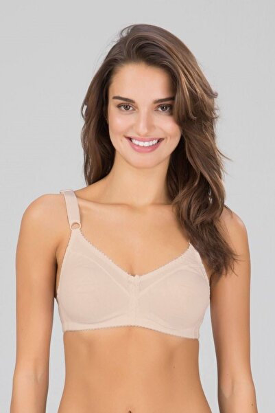 Kom Women's Beige Cotton Perfect Support Non-Wireless Bra