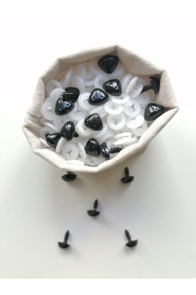 Sihirlihalka أميجورومي - أنف لولبي أسود 15 ملم (100 قطعة)