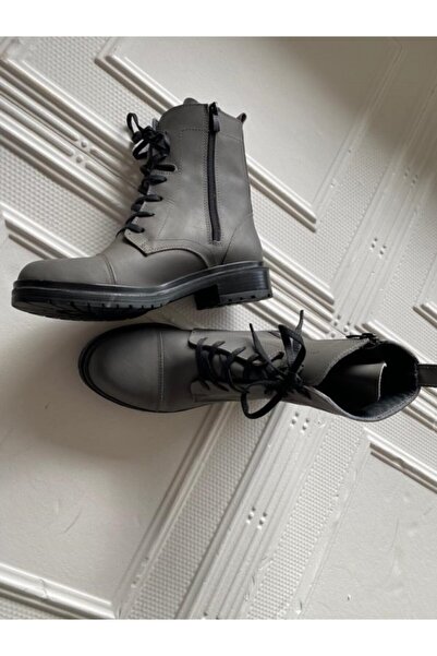 MİLARNU Kadın Gri Deri Postal Bot