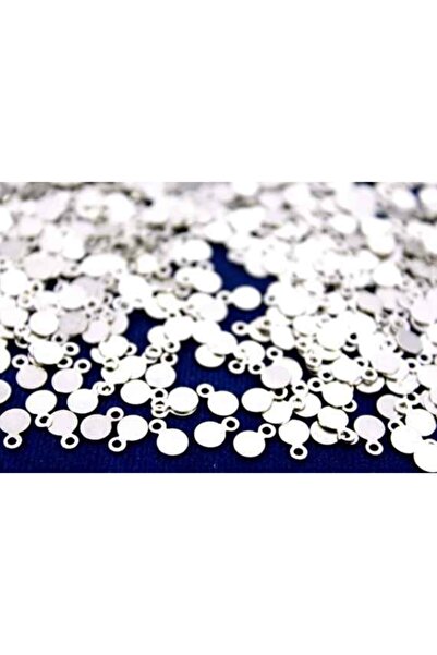 yfhobi 40 Adet - 4 Mm Yuvarlak Kulplu Pul, Takı Malzemesi, Metal Pul, Nikel K...