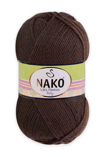 NAKO 5 Pieces Luxury Minnoş Baby 1182 Brown Hand Knitting Thread