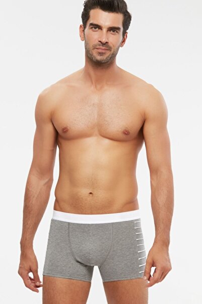 Kom Ανδρικό χτενισμένο βαμβακερό Modal Boxer 6 τεμαχίων Λευκό-μαύρο-γκρι-ναυτικό Μικτό S-xl