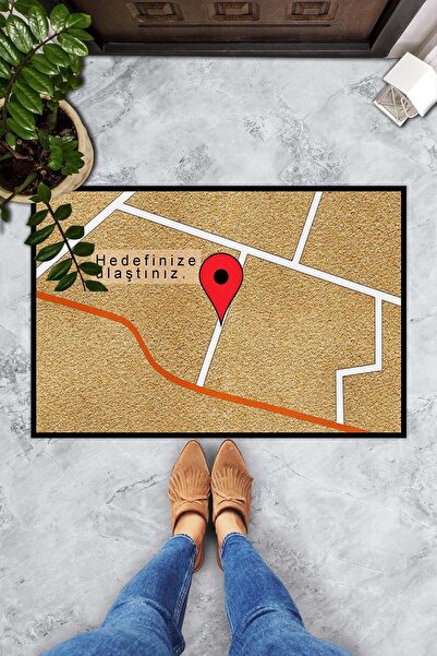 Evsebu Pienso Home Hedefinize Ulaştınız Dekoratif Kapı Önü Paspası