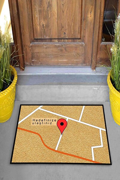 Evsebu Pienso Home Hedefinize Ulaştınız Dekoratif Kapı Önü Paspası