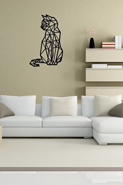 GlassCW Εικονογραφική Φιγούρα Γάτας Διακοσμητική Ξύλινη Φιγούρα Γάτας Κομμένη...