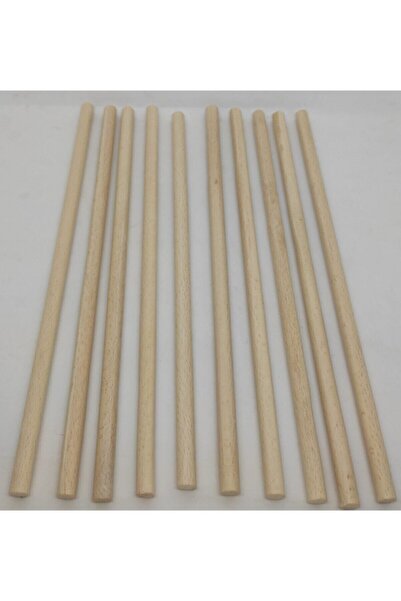CYD DEMİRALAY BONCUK Makrome Çubuğu Ham 30 cm Uzunluk 10 mm Kalınlık 1 Paket ...