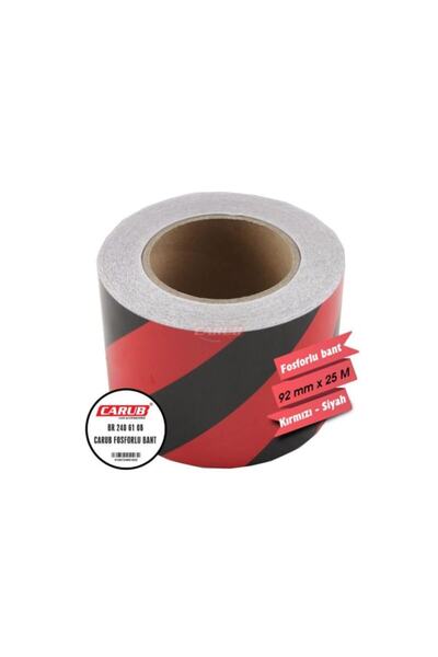 Carub Bandă în cruce cu evidențiator roșu-negru de 9,2 cm x 25 m