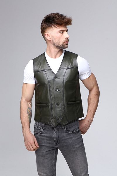 CE-YIL Genuine Leather Vest