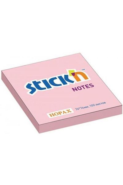Gıpta ورق ملاحظات لاصق Hopax Stickn (12 قطعة) 100 Yp 76x76 وردي فاتح 21148