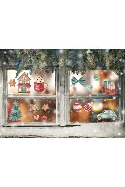 WALLHUMAN Yeniyıl Temalı Cam Stickerı