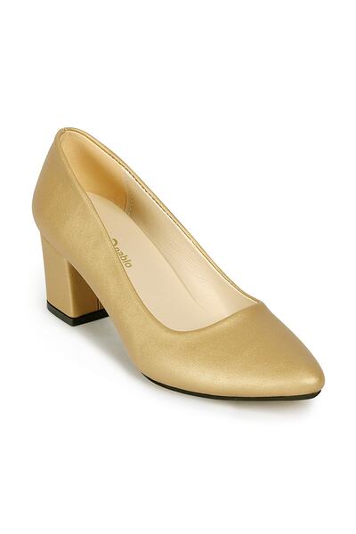 Bay Pablo L4 Gold Medium Heeled Women's Shoes