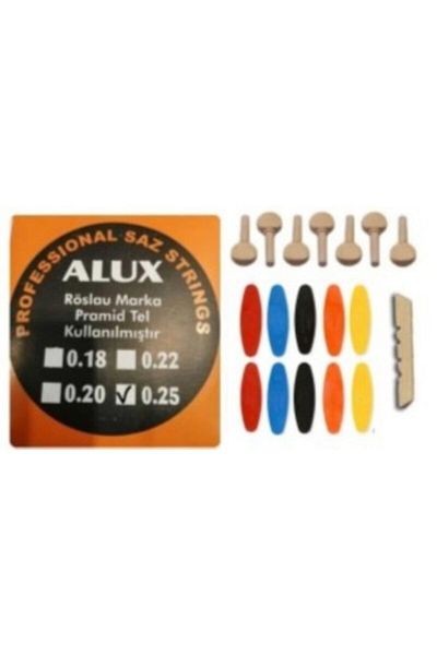 Alux Şenses Müzik 0.25 Divan Connecting Pyramid Wire Set + 7 Pieces Auger + 10 Pieces Numbered Tezene + Sill