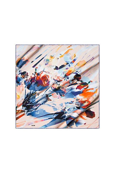 Aker Sport Eşarp IST 6623769-924 Lacivert Çiçek Desen