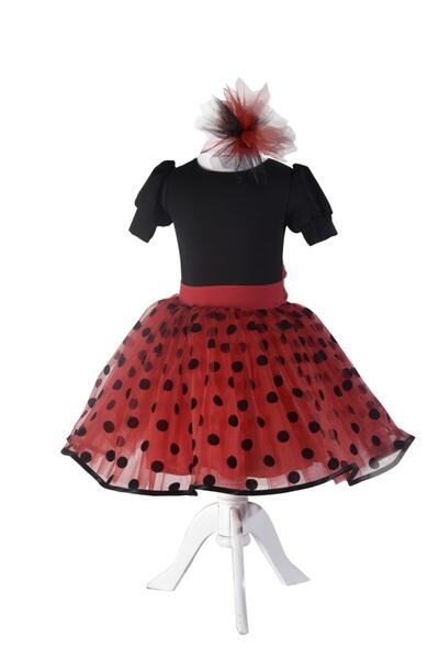 Papatya Kız Çocuk Kırmızı Mini Mause  Elbise