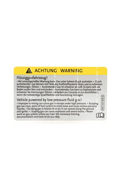 TSC Vw 6r0010808b Motor Uyarı Etiketi Sticker Yapıştırma