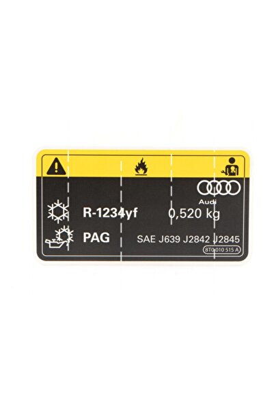 TSC Vw 8t0010515A Motor Warning Label Sticker Paste