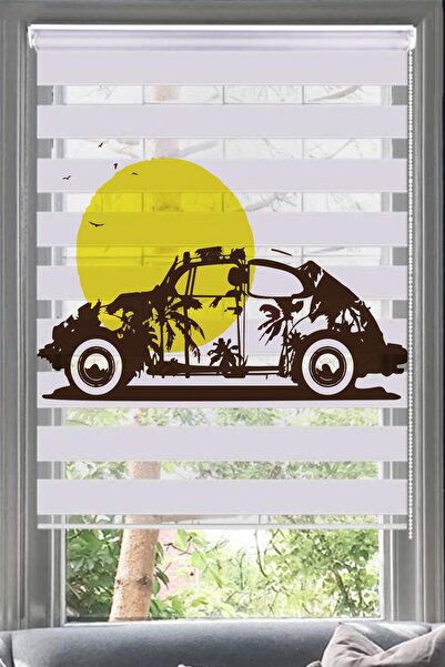 Lotus Woswos Dijital Baskı Zebra Perde-genç Odası- Wosvos