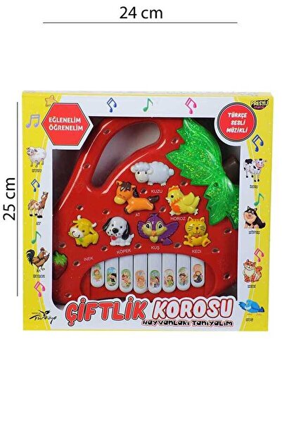 Genel Markalar Türkçe Sesli Hayvanları Tanıyalım Çiftlik Korosu Çilek Piyano