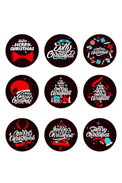 Christmas-1 Sticker  Laptop Defter Hediye Paketi Etiketi