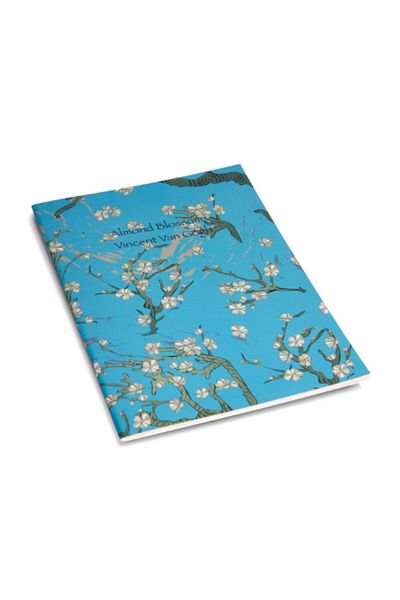 4nio Cardboard Cover Van Gogh Blossom Notebook