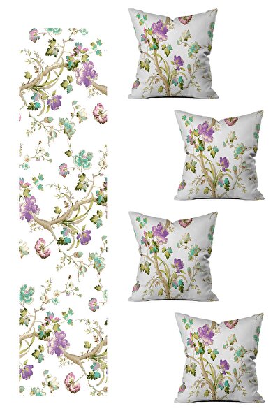 LadiesHome غطاء وسادة مطبوع على الوجهين بتصميم مخصص مكون من 5 قطع ومجموعة عداء