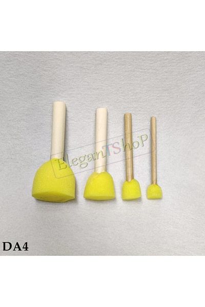 EleganTShoP Sponge, Pompom, Tampon Brush Set