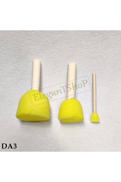 EleganTShoP Sponge, Pompom, Tampon Brush Set