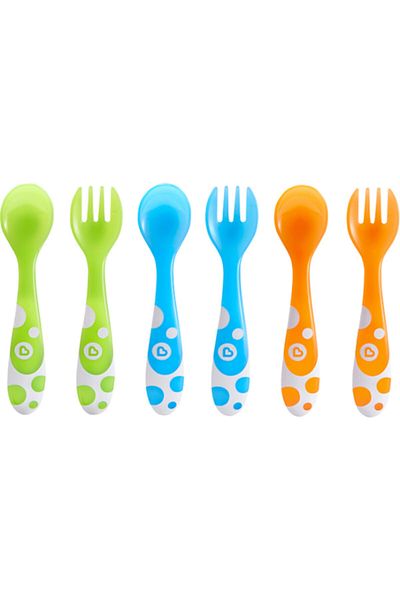 Munchkin 12 Months Colorful Fork and Spoon Set - 6 Pieces