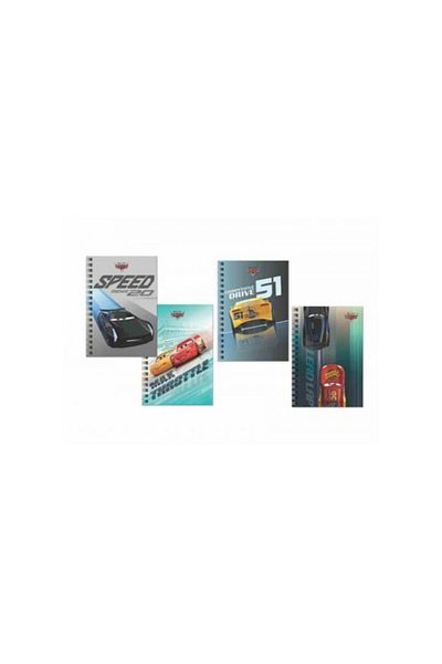 KESKİN COLOR A6 Cars 80 - لوحة مذكرة حلزونية جانبية مخططة بأوراق شجر