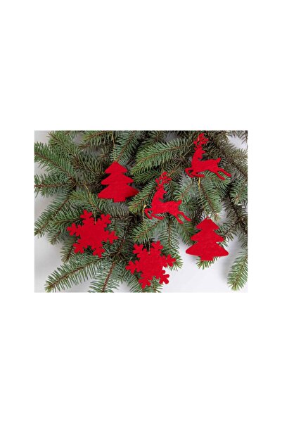 Masalsı Concept Ornament pentru brad de Crăciun de 7 cm din pâslă Set de 6 ornamente pentru brad de Crăciun