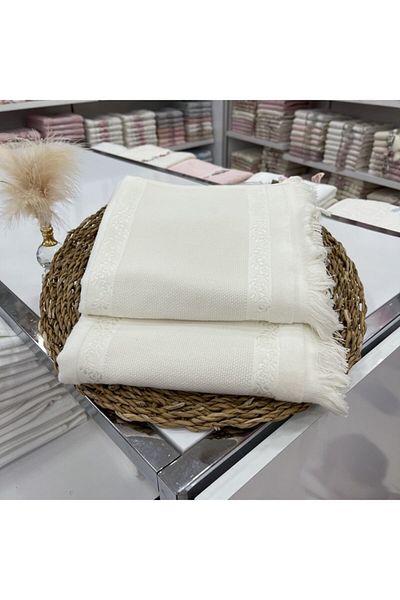 Nurpak 50*90 Βελούδινη πετσέτα με ύφασμα Etamine 2 τεμ
