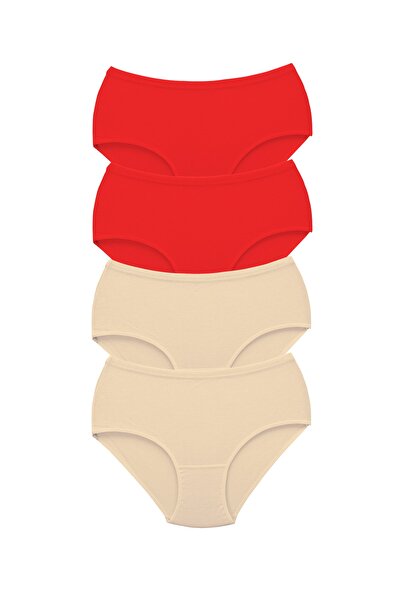 Royaleks 4 Pieces Tutku Women's High Waist Bato Thick Rubber Panties S5