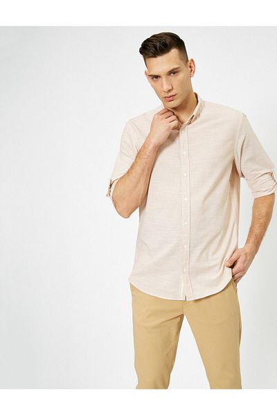 Koton Men's Classic Collar Shirt