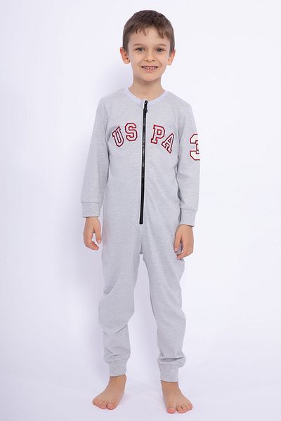 U.S. Polo Assn. Base. Polo Assn Boy's Zippered Grimelange Jumpsuit