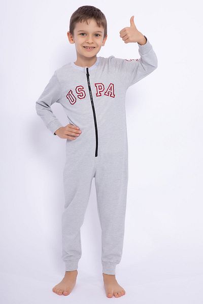 U.S. Polo Assn. Base. Polo Assn Boy's Zippered Grimelange Jumpsuit