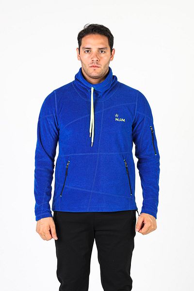 NJM SPORT WEAR Φλις φερμουάρ με μάσκα με ψηλό γιακά