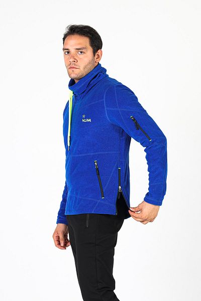 NJM SPORT WEAR Φλις φερμουάρ με μάσκα με ψηλό γιακά