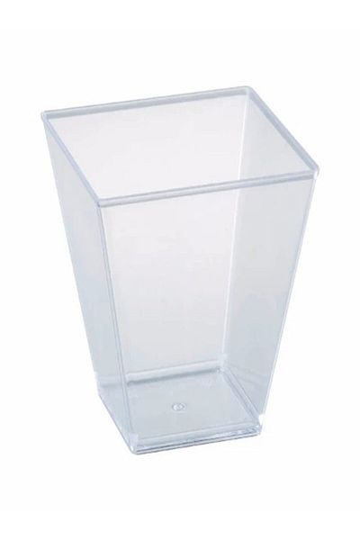 14Süs Prism Mini Mica Plastic Presentation Container Cubic Bowl 200cc - 25 Pieces