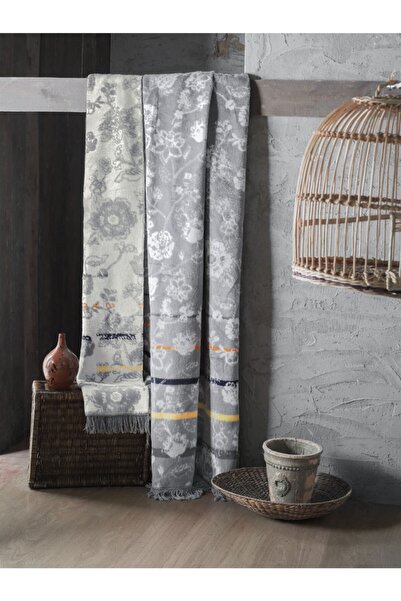 Sarev Gray Double Cotton Blanket Roslin