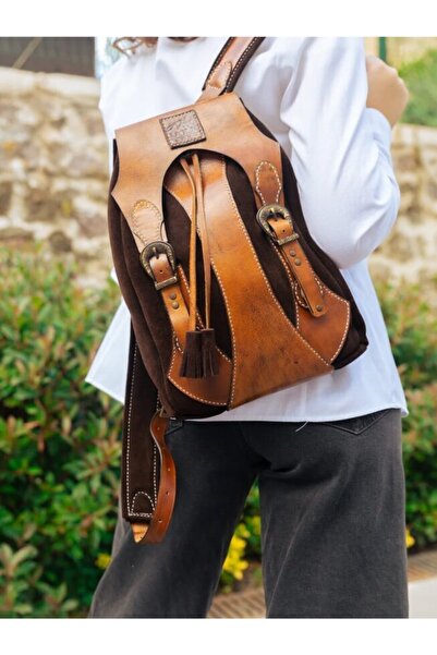 volk Pufidik Model Genuine Leather Women's Backpack - V-b-cn-003