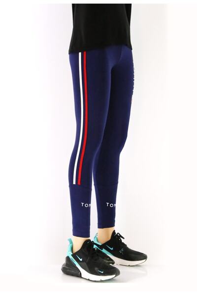 LdrWear Kadın Örme Esnek Çizgili Jakar Lastikli Tayt