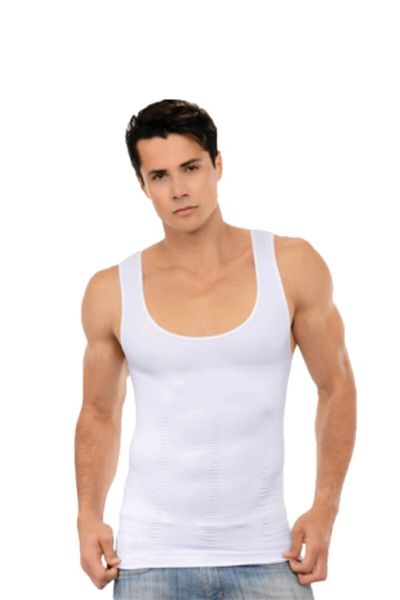 PROSLİM 2 Size Thin Looking Gathering Slimming Men's Athlete Corset White 1108 Seamless Silky