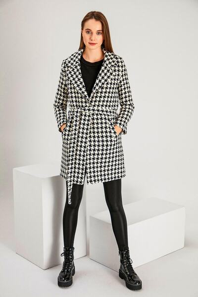 ALEXANDERGARDI Quilted Houndstooth Patterned Coat (b21-20602)