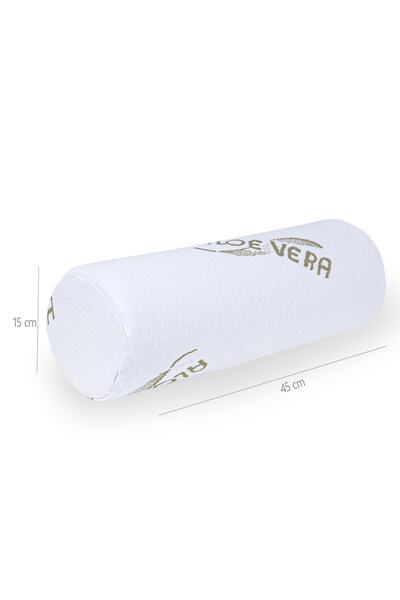 VİSCOTEX Visco Ortopedik Rulo Yastık 45x15cm, Beyaz