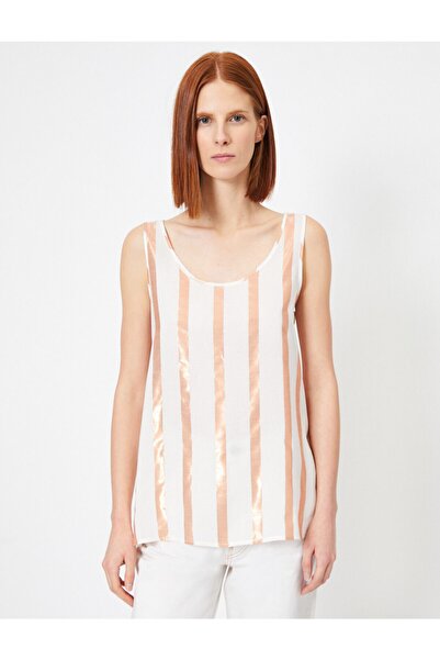 Koton Shiny Striped Tank Top