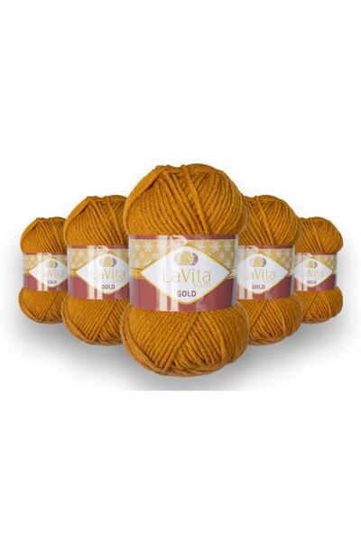 LaVita Yarn Χρυσό πακέτο 5 κλωστών χοντρής χειμερινής πλεκτομηχανής Taka Yarn...